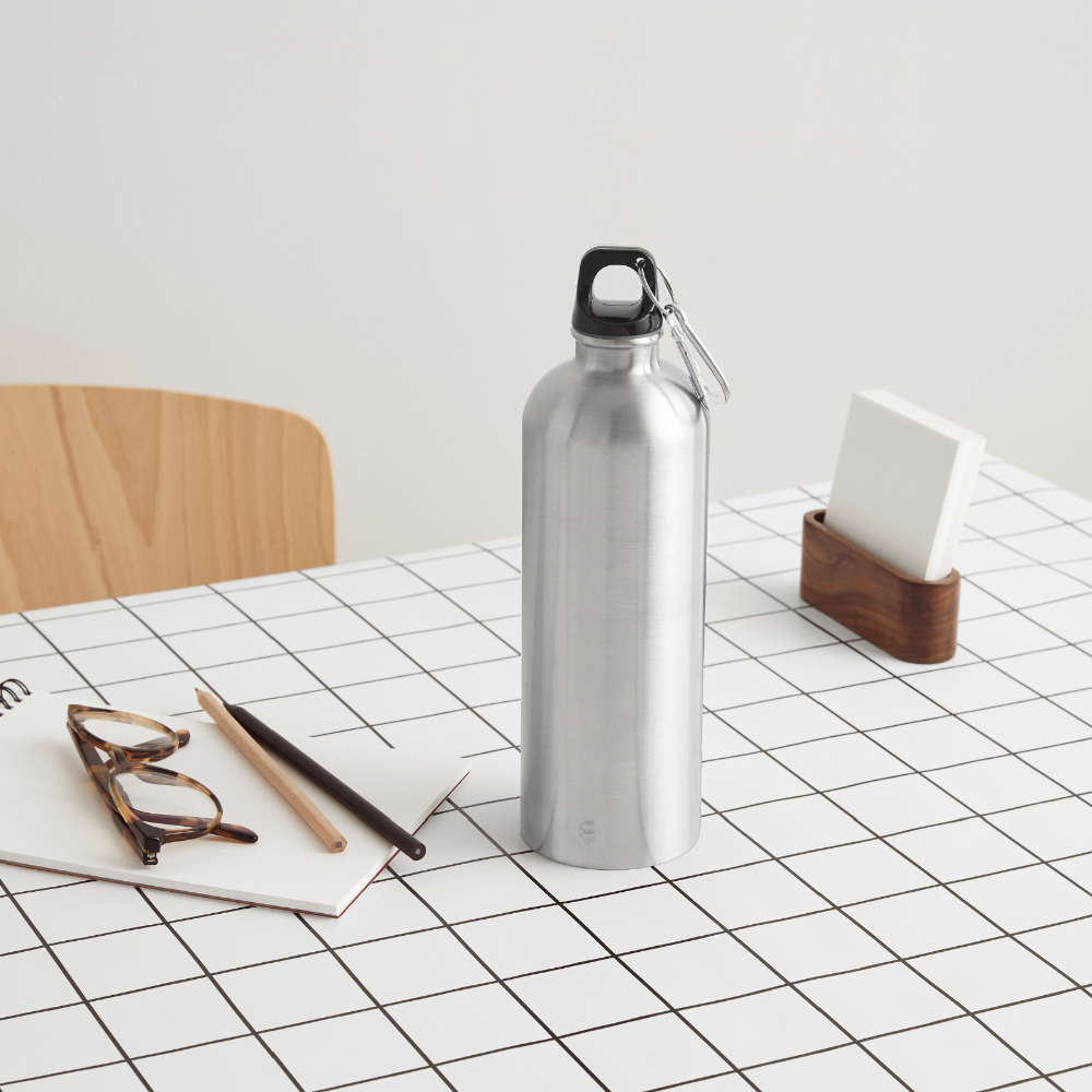 Gourde avec mousqueton 750 ml - silver