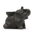 Éléphant décoratif Porte-Encens et Bougeoir – Finition Noir Antique