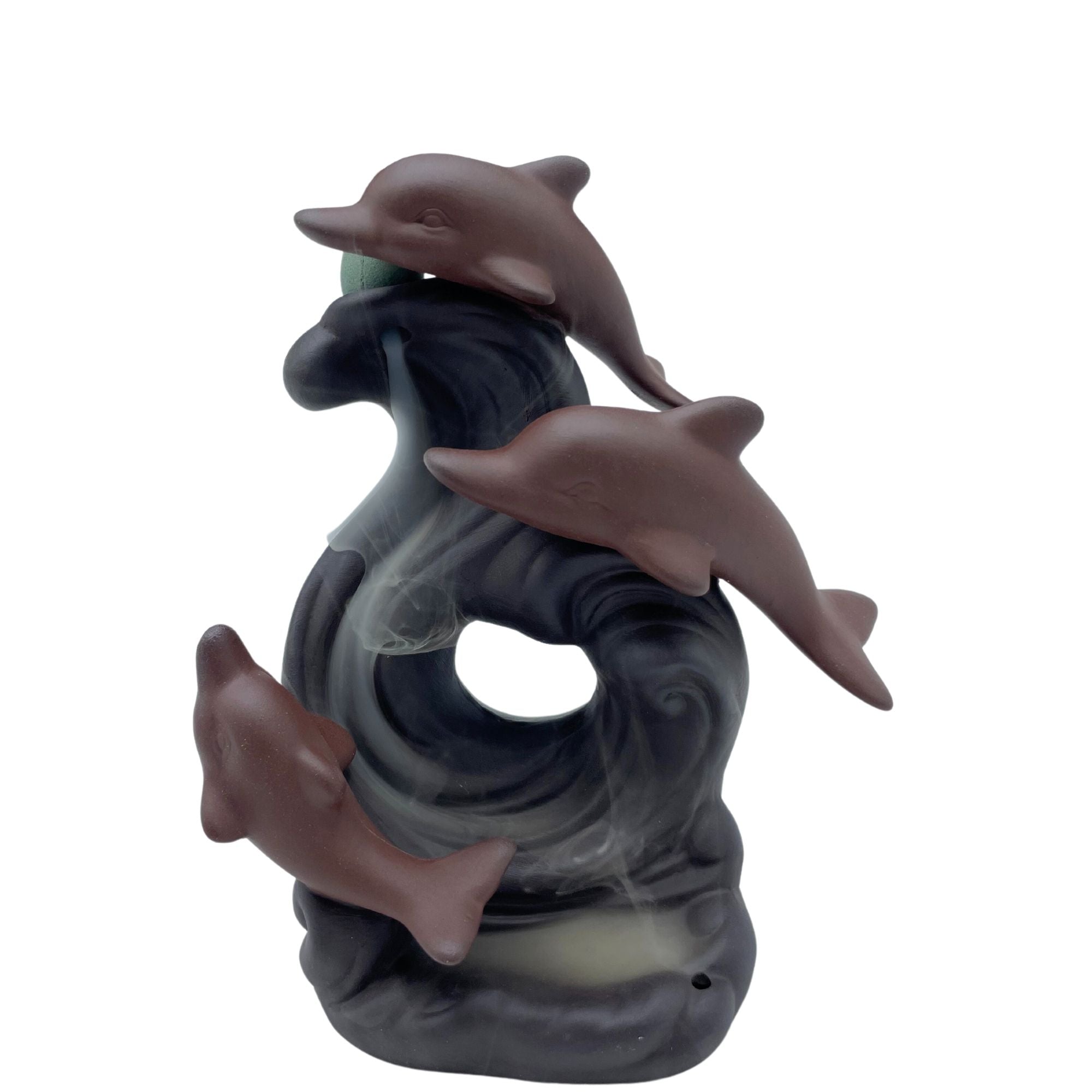 Brûleur d'encens à reflux – Vague aux dauphins