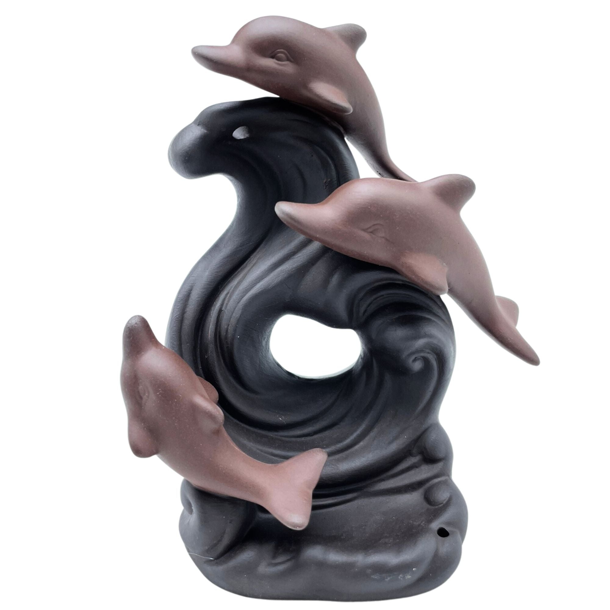 Brûleur d'encens à reflux – Vague aux dauphins